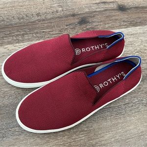 Rothy’s original slip on sneaker red/ maroon